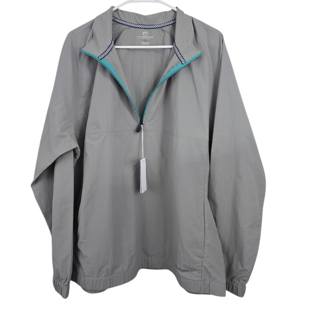 SOUTHERN TIDE Shoreline Performance Pullover Frost Grey Mens Sz XL NWT Coastal